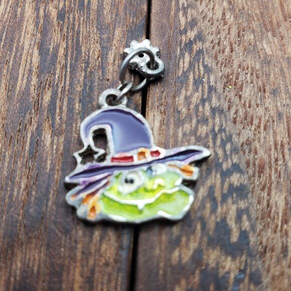 Creepy witch charm pendant